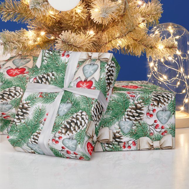 Décorations de Noël en pin Bowls Papier cadeau (Vacances)