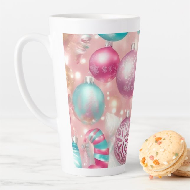 Décorations de Noël Pastel Latte Mug (En situation)