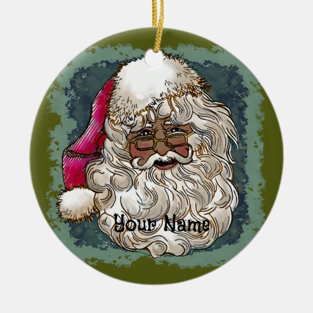 Décorations de Noël pour le Père Noël en noir (Devant)