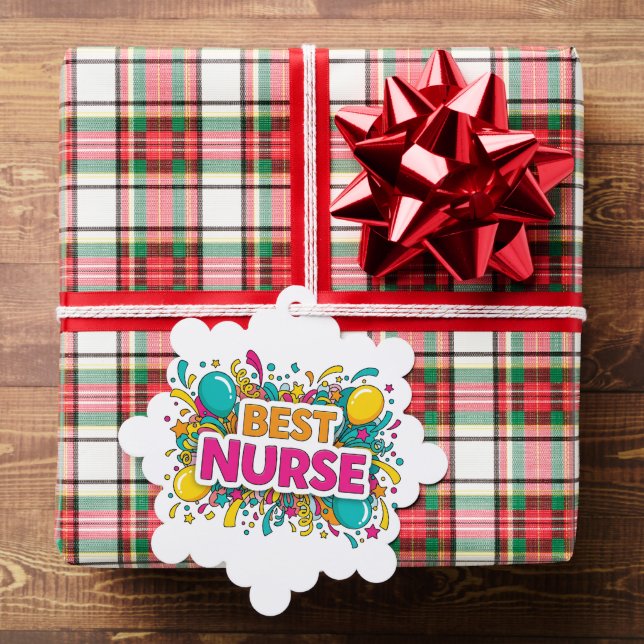 Décorative Carte de Noël de la meilleure infirmière brillante (Insitu (Cadeau))