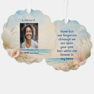 Décorative Carte de prière commémorative de photo de plage oc