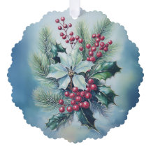 Carte d'ornement d'arbre de Noël à l'aquarelle ave