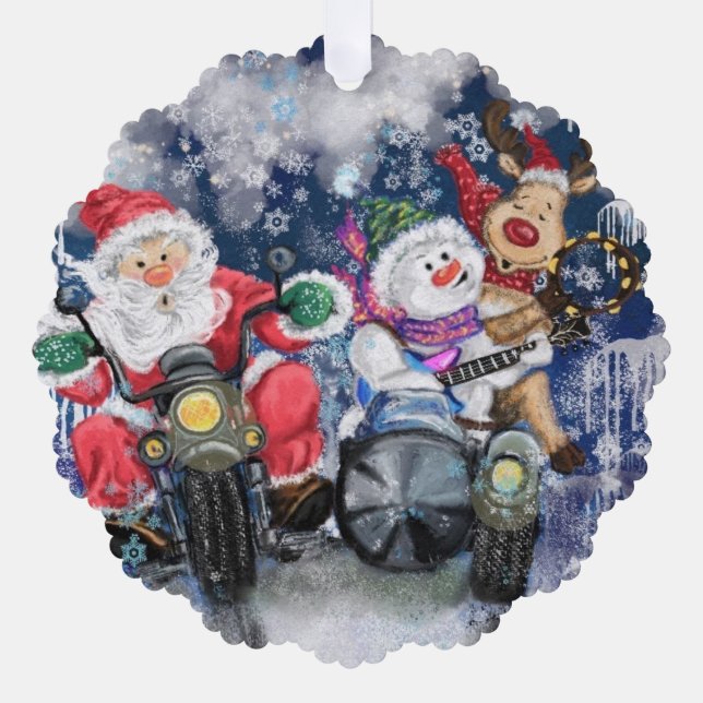 Décorative Carte d'ornement de Noël amusant Happy Best Friend (Recto)