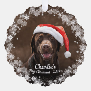Décorative Carte d'ornement de Noël flocon de neige pour chio