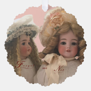 Décorative Carte d'ornement de poupées antiques