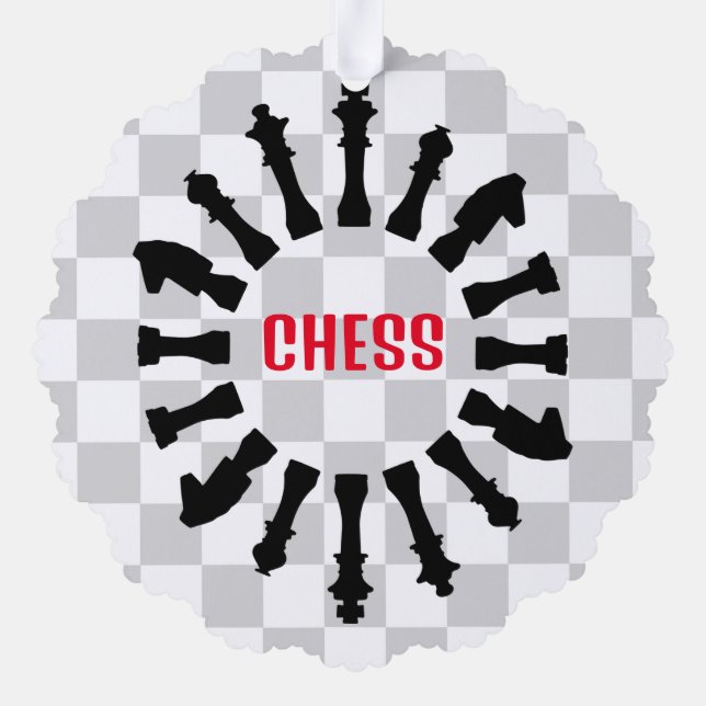 Décorative Carte d'ornement en papier de conception d'échecs (Verso)