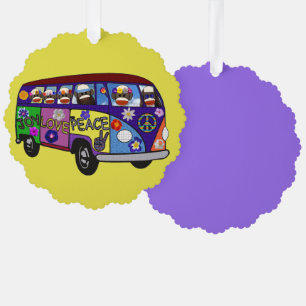 Décorative Carte d'ornement en papier du bus de la paix du si