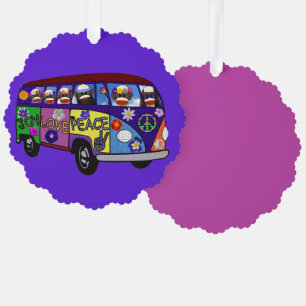 Décorative Carte d'ornement en papier du bus de la paix Singe