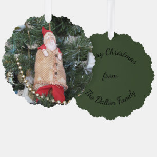 Décorative Carte d'ornement - Figure Père Noël antique