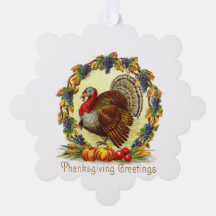 Décorative Carte d'ornement papier de Turquie Thanksgiving