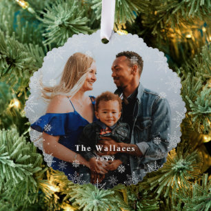 Décorative Carte d'ornement photo de saison gelée