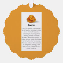 Étiquette de la carte cadeau Amber Crystal Signifi