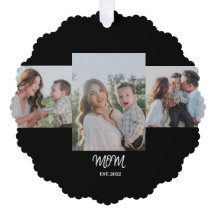 Maman Établie, Carte d'Ornement à 3 Photos