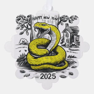 Décorative Nouvel An Carte Snake 2025