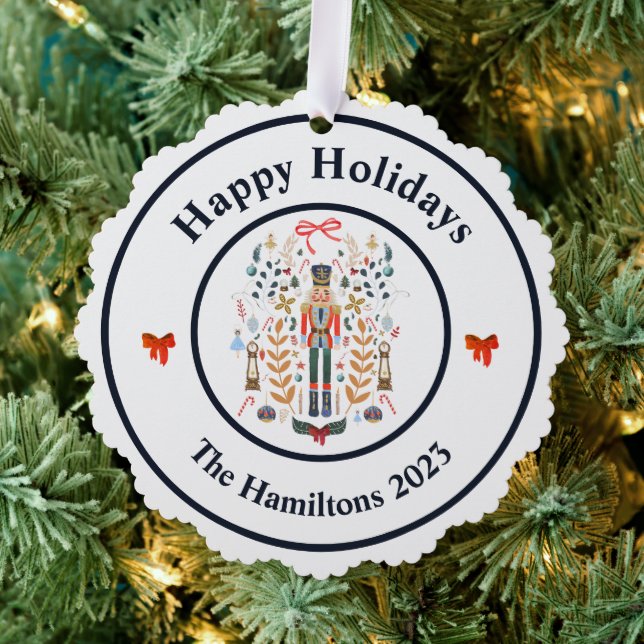 Décorative Nutcracker annonce la carte d'ornement photo de No (Insitu (Arbre))