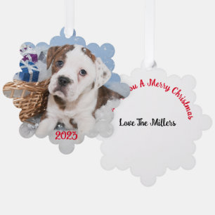 Décorative Personnaliser l'ornement de la carte de Noël