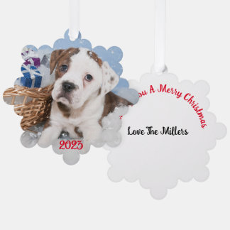 Décorative Personnaliser l'ornement de la carte de Noël