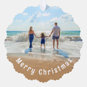Décorative Personnalisez votre carte d'ornement de Noël photo