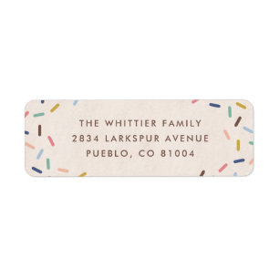 Décorer + Célébrer Étiquette de adresse des arrosa