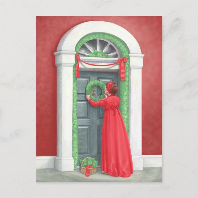 "Décorer pour un Noël de régence." Carte postale (Devant)