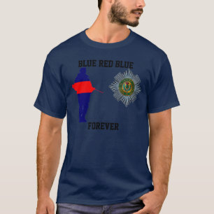 D'Ecossais de gardes de rouge bleu de bleu T-shirt