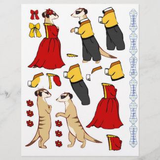 Découpage 3D - Amoureux des suricates