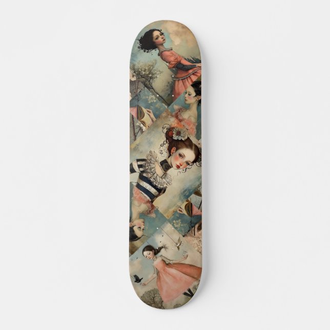 Découpage colorée cool Filles inspirées Skateboard (Devant)