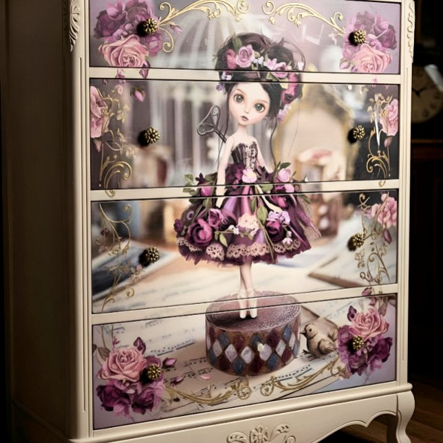 Decoupage Papillon Fleur en Papier de Soie (Créateur téléchargé)