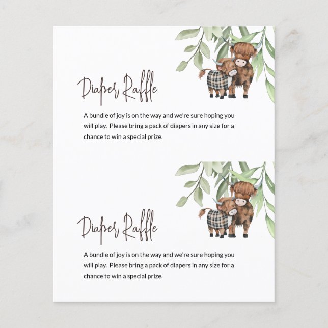 Découpe budgétaire Raffle Cow Green Card Centre Co (Devant)