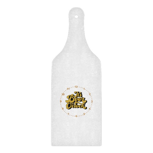 Découper C'est l'heure de la bière sur une planche à découp (Devant)