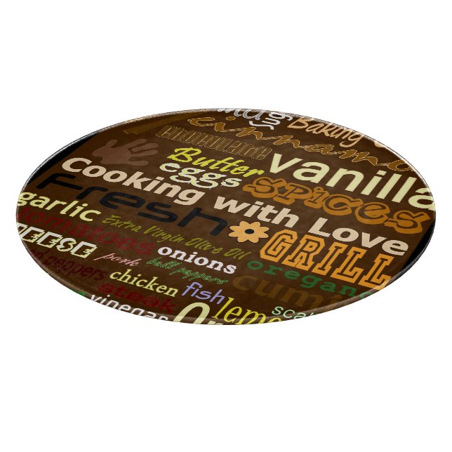 Découper Cuisine Avec Amour - Planche À Coupe En Verre (Coin)