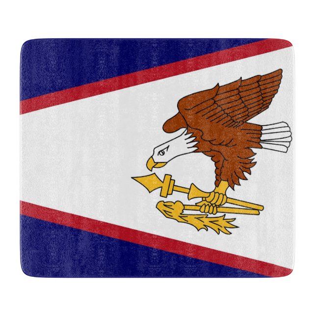 Découper Drapeau de la petite planche à verre des Samoa amé (Devant)
