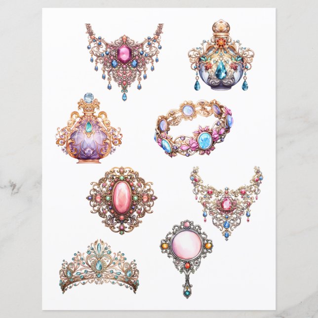 Découper les bijoux Rococo (Devant)