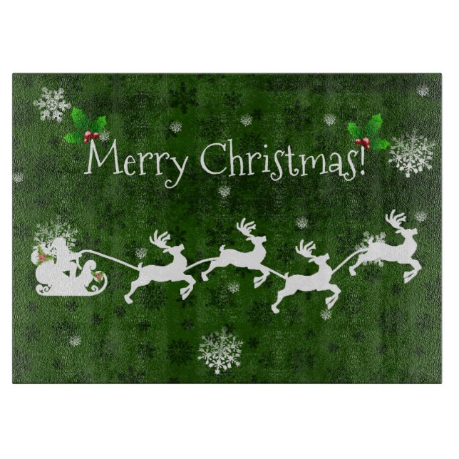 Découper Planche à bascule Père Noël verte (Devant)