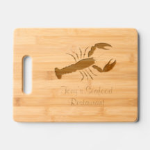 Planche à coudre en bois du restaurant Lobster