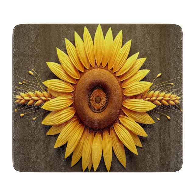 Découper Planche à coudre en verre de tournesol (Devant)