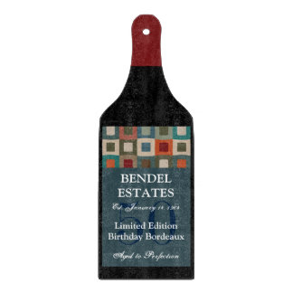 Découper Planche à coudre moderne Blue Birthday Wine Bottle