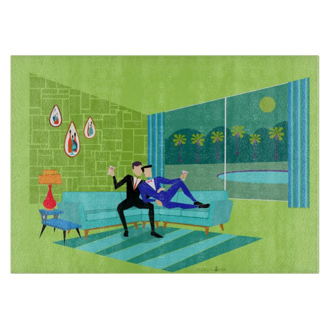 Découper Planche à coupes gays rétro-romantique (Devant)