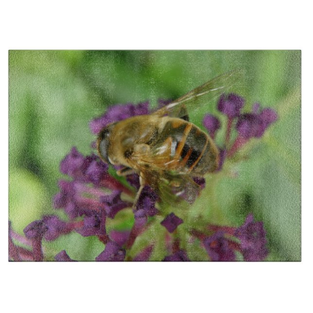 Découper Planche à miel et fleurs violettes Planche à décou (Devant)