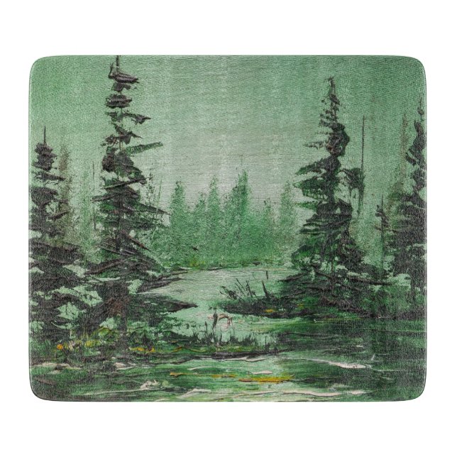 Découper Planche à verre Ann Hayes Peinture Fores Vertes (Devant)