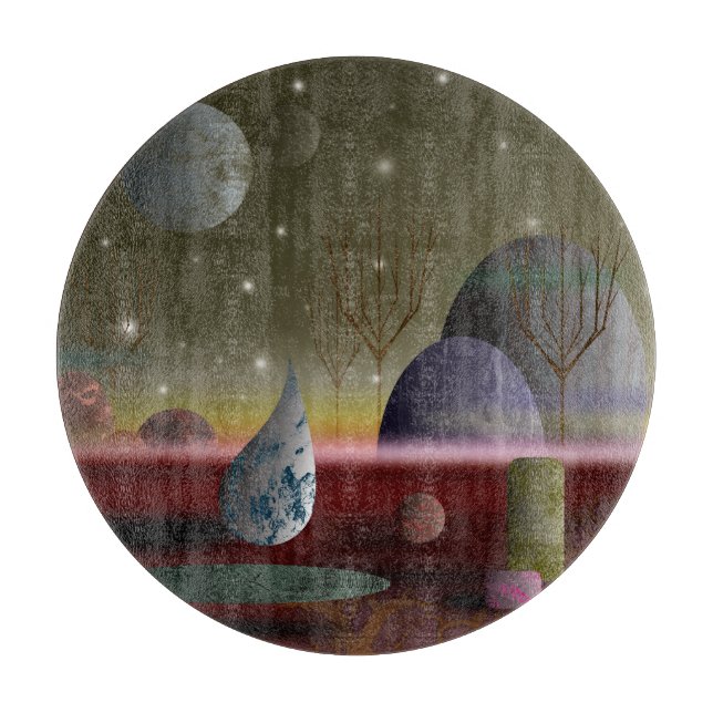 Découper Planète De Formes Planche À Coupe En Verre (Devant)