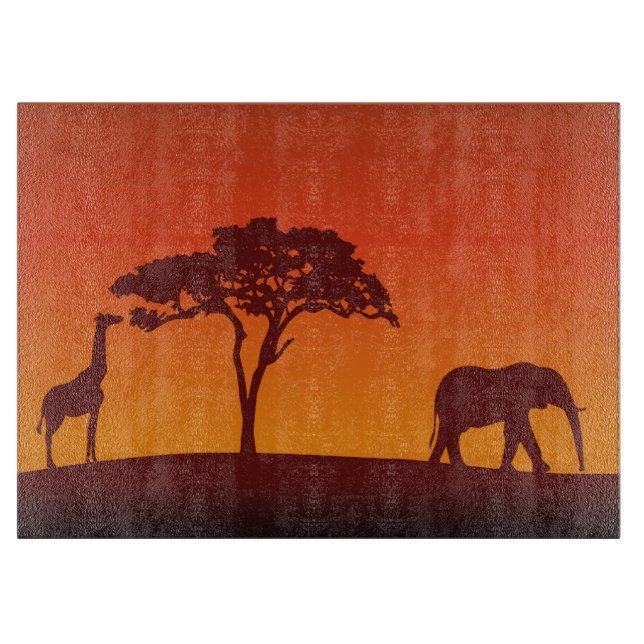 Découper Silhouette africaine de safari - planche à (Devant)