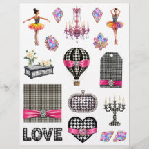 Découpes de papier pour scrapbook d'art à carreaux