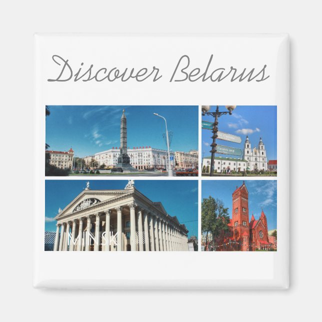 Découvrez Belarus Minsk Architecture Magnet (Devant)