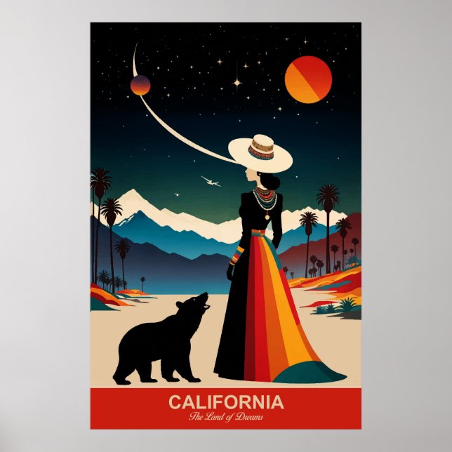 Découvrez l'attrait de la Californie Poster de voy (Devant)