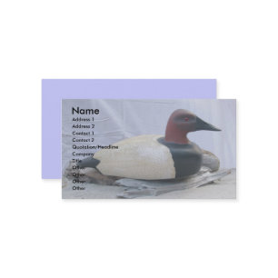 Décoy Canvasback #1 Cartes de visite