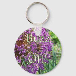 Décroche-toi ! Abeille sur un porte-clés fleur vio