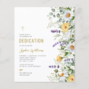 Dédicace de fleurs sauvages de camomille et d'euca