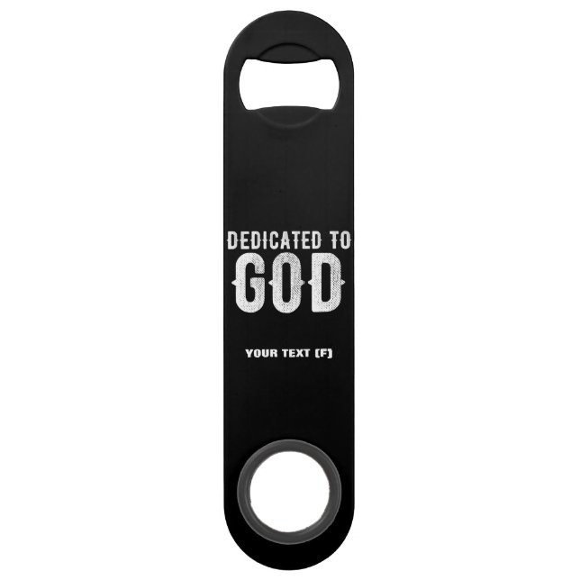 DÉDIÉ À DIEU COOL PERSONNALISABLE TEXTE BLANC (Devant)