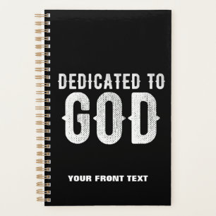 DÉDIÉ À DIEU COOL PERSONNALISABLE TEXTE BLANC